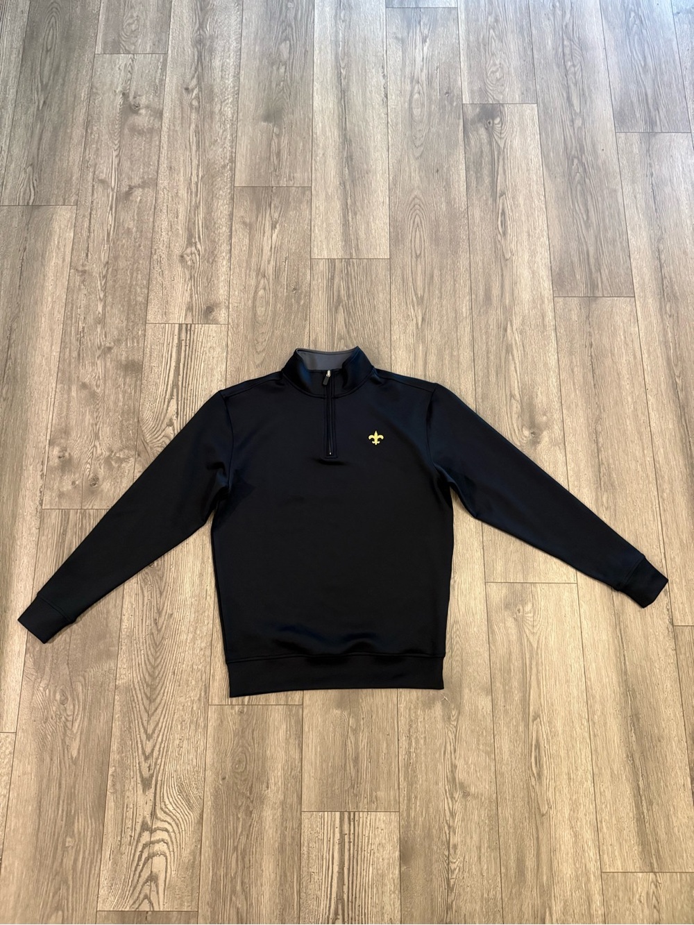 New Orleans Saints Football Oxford America Black Quarter Zip Men’s Small Jacket